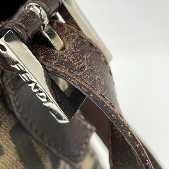 Fendi Zucca Shoulder Bag Mamma Baguette canvas brown main image 3